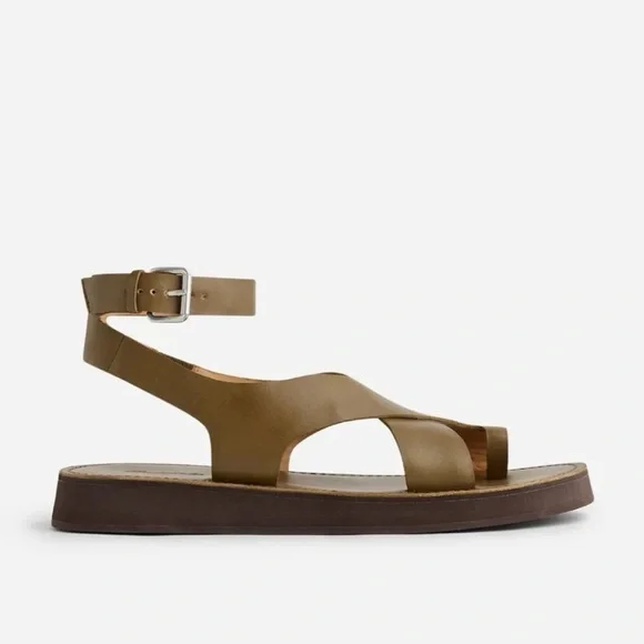 Madewell Natasha Flatform Summer Sandal Olive Tree Sold Out - Picture 3 of 6